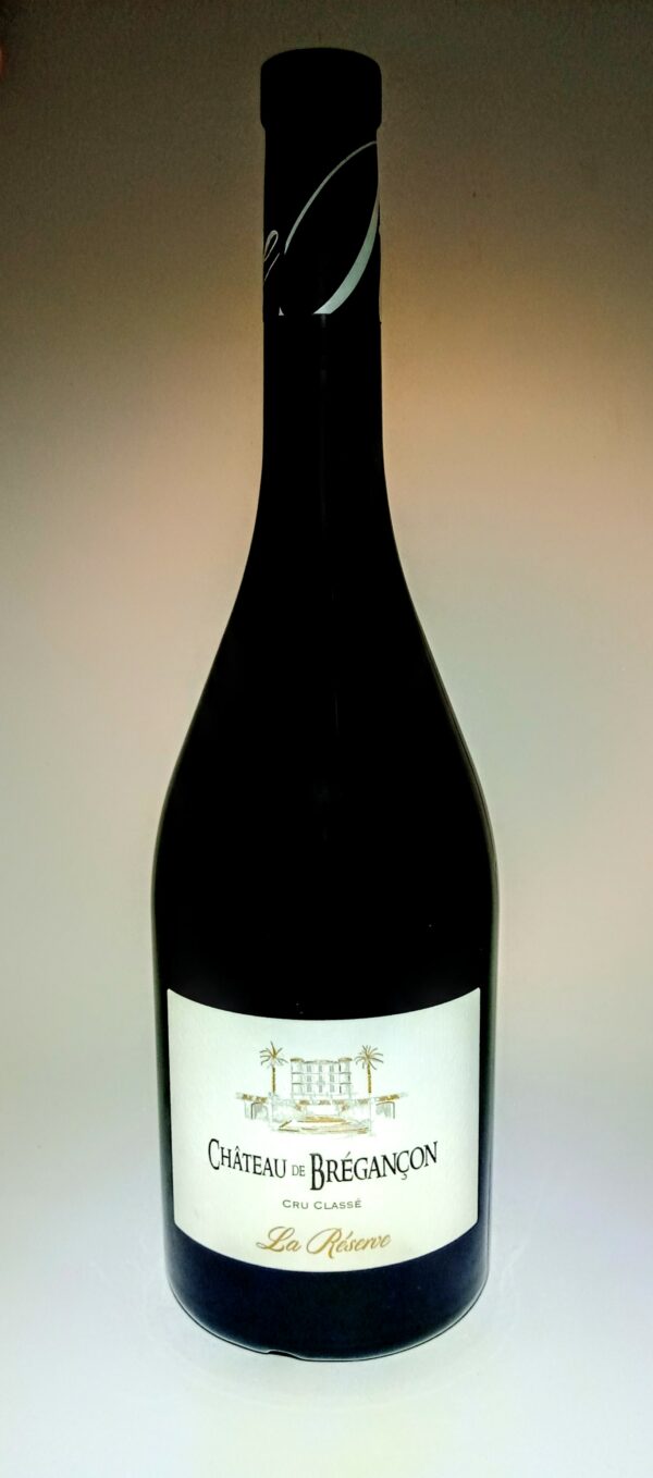 Représentation d'une bouteille de Château de Brégançon rouge.