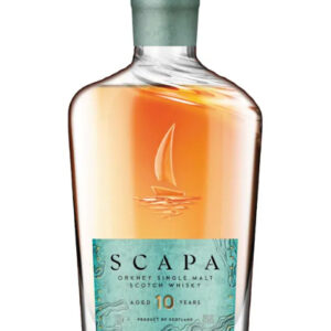 Représentation d’une bouteille de whisky Scapa 10 ans.