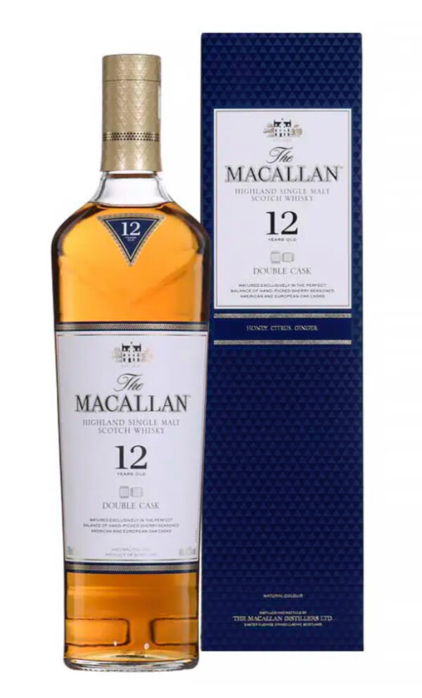 Représentation d’une bouteille de whisky Macallan 12 ans Double Cask.