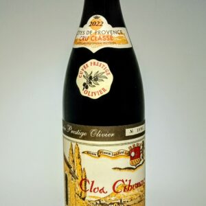 Représentation d'une bouteille de Clos Cibonne rouge Olivier.
