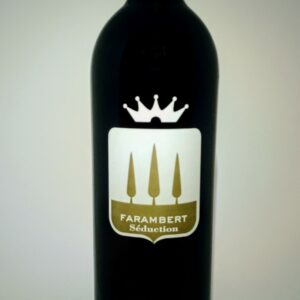 Image d'une bouteille de Château Farambert rouge.