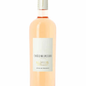 Photo d’une bouteille de vin rosé issue de la production du Château Jasson.