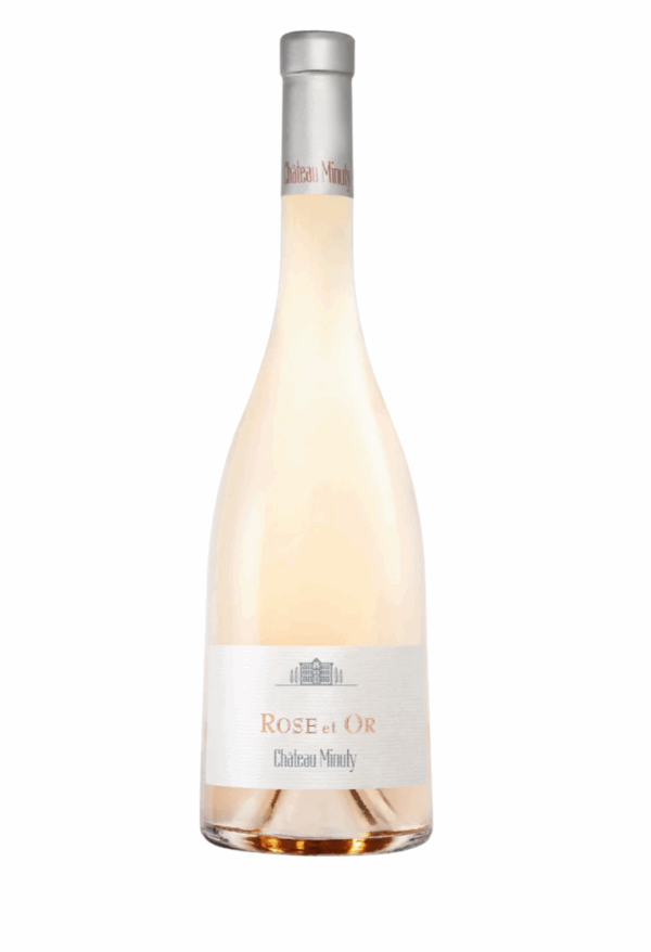 Représentation d’une bouteille de vin du Château Minuty Rose et Or.