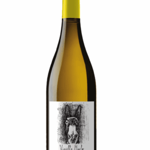Image représentant une bouteille de la Vieille Mule, un vin blanc du Sud-ouest conçu par Jeff Carrel.