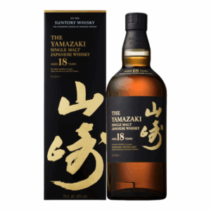Image représentant une bouteille de Whisky japonais The Yamazaki 18 ans.