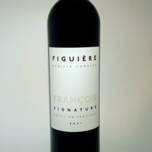 Photo d'une bouteille de vin rouge Figuière Signature François.