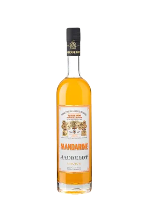 Représentation photographique d'une bouteille de liqueur de mandarine jacoulot.