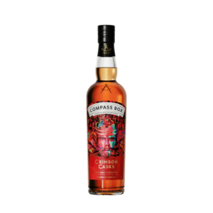 Représentation photographique d'une bouteille de whisky écossais Crimson Casks.