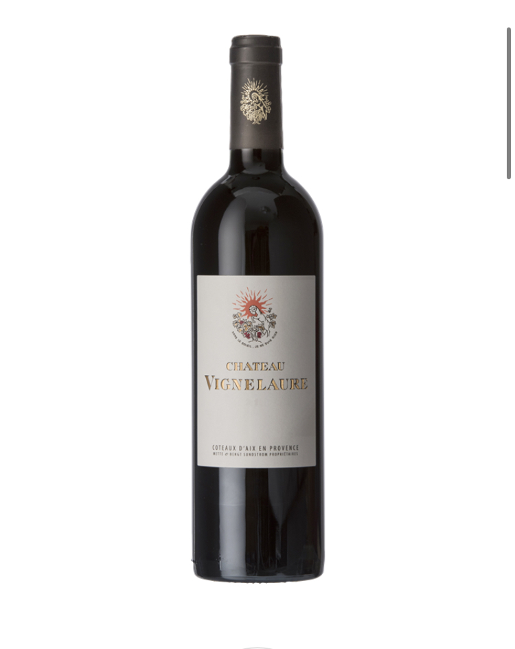Image représentant une bouteille de Château Vignelaure rouge en appellation Coteaux d’Aix-en-Provence.